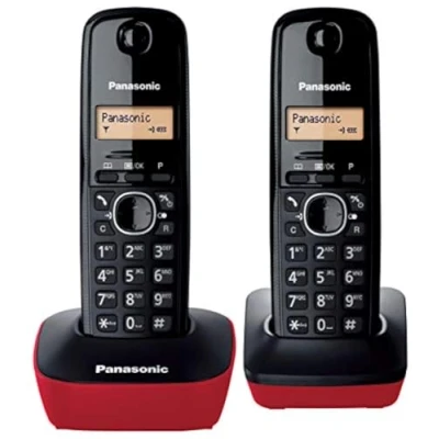 Image de Panasonic KX TG1612SPR téléphone sans fil avec ID d&#039;appelant + combiné supplémentaire