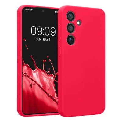 Afbeelding van kwmobile Housse compatible avec Samsung Galaxy S24 coque de téléphone protection souple en TPU silicone rose fluo