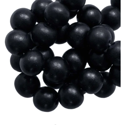Afbeelding van Houten Kralen Intense Look (10 mm) Pitch Black (80 stuks) Dreambeads