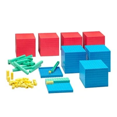 Afbeelding van WISSNER® Active Learning 039583.000 Decimale rekenkundige set 184 delig in kartonnen doos met handleiding (mogelijk niet beschikbaar het Nederlands), gemaakt van RE kunststof