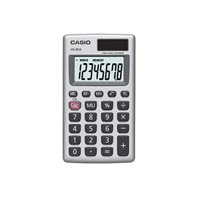 Afbeelding van Casio HS 8VA WK UP rekenmachine, 8 cijfers, zilver