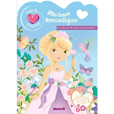 Afbeelding van Mes tenues romantiques: Avec plus de 500 stickers repositionnables !