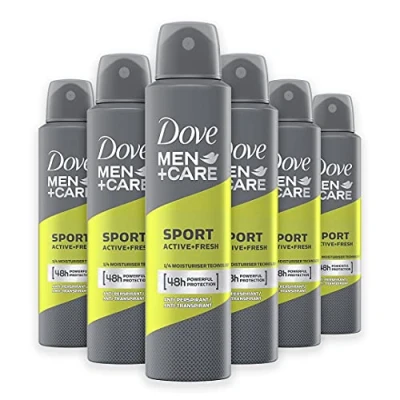Afbeelding van Dove Men + Care Active Fresh Sport Deodorant Spray 6 x 250 ml