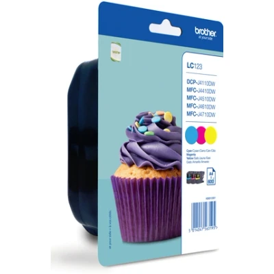 Afbeelding van Brother LC 123RBWBP Inktcartridge 3 kleuren Voordeelbundel