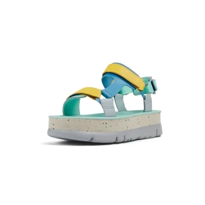 Afbeelding van Camper Oruga UP Sandalen met plateauzool, Dames, Maat: 42, Blau grau Leer