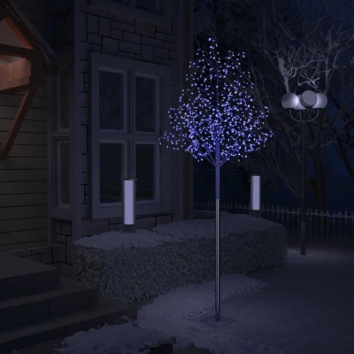 Afbeelding van Kerstboom 600 LED&#039;s blauw licht kersenbloesem 300 cm