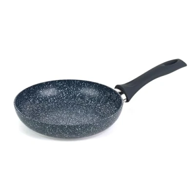 Afbeelding van Russell Hobbs RH00840EU Kleine koekenpan, antiaanbaklaag, geschikt voor inductiekookplaat, dubbellaagse coating, weinig of geen olie, Nightfall Stone Marmer, blauw, 20 cm