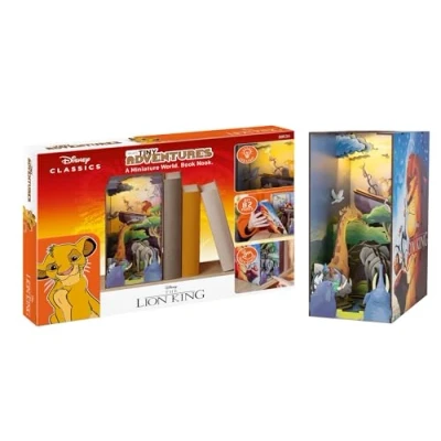Afbeelding van Revell 00534 Tiny Adventures Disney &quot;Lion King&quot; Boekhoekje met LED Verlichting 18x11x23cm Houten Modelbouwpakket