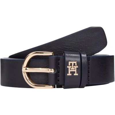 Image de Tommy Hilfiger Ceinture réglable Essential Effortless 2.5 AW0AW16836 pour femme, Bleu (Space Blue), 80, 80