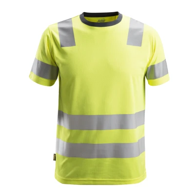 Afbeelding van Dames Stretch T Shirt, High Vis Geel Staalgrijs (5558), 007