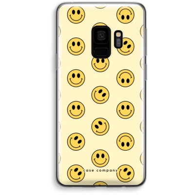 Afbeelding van hoesje geschikt voor Samsung Galaxy S9 Smiley N2 Soft Cover Telefoonhoesje Bescherming aan alle Kanten en Schermrand