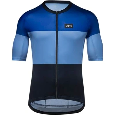 Afbeelding van Gorewear Spirit Stripes Jersey Mens Ultramarine Blue/ Scrub Blue