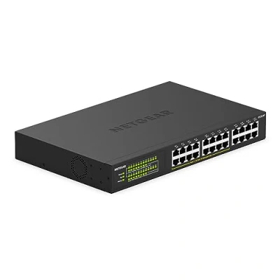 Image de NETGEAR GS324P Commutateur non géré 16 x 10/100/1000 (PoE+) + 8 Montable sur rack, de bureau PoE+ (190 W)