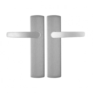 Afbeelding van Deurklink met blindschild AXA Curve (Aluminium)