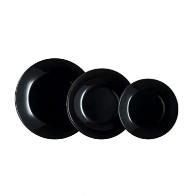 Afbeelding van Serviesset Arcopal Zelie Black Zwart 12 Onderdelen