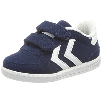 Afbeelding van hummel Victory Suede II Uniseks kindersneakers Peony Navy 21 EU, Navy.