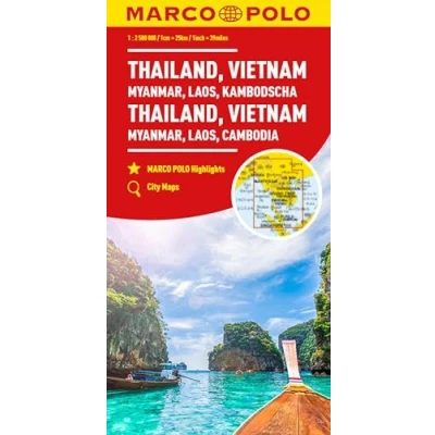 Afbeelding van Thailand, Vietnam, Laos, Cambodia Marco Polo Map