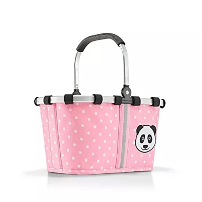 Afbeelding van Reisenthel Carrybag XS Kids Boodschappenmand Maat 5L Panda Dots Pink Roze