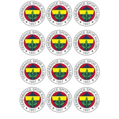 Afbeelding van Fenerbahce Rechthoekige taartdecoratie A4 Verjaardagstaartdecoratie Suikerplaat