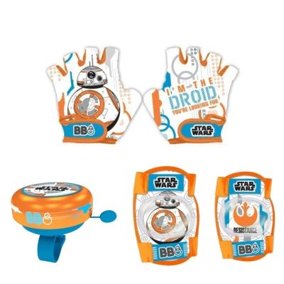Afbeelding van Star Wars Fiets accessoires ; Handschoentjes, Bel, Knie en ellboogbeschermers 8721122786536