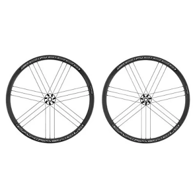Afbeelding van Campagnolo Scirocco Db Disc Tubular Set Racewielen Zwart 9 x 100 / 10 135 mm Shimano/Sram HG