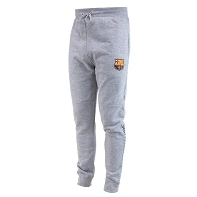Afbeelding van Fc Barcelone Broek Molton Fit Barca officiële collectie, herenmaat, grijs.