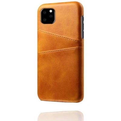 Afbeelding van Casecentive Leren Wallet back case iPhone 11 tan