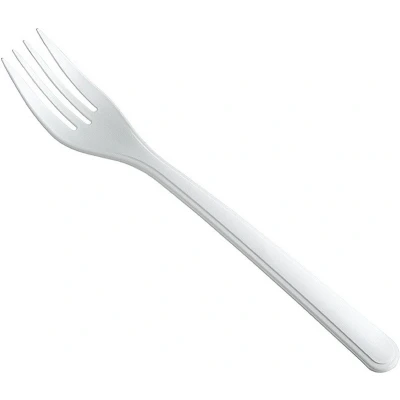 Afbeelding van Bestek van BIO PP Plastic Vorken Wit &quot;Bio PP&quot; Extra Stevig 185mm