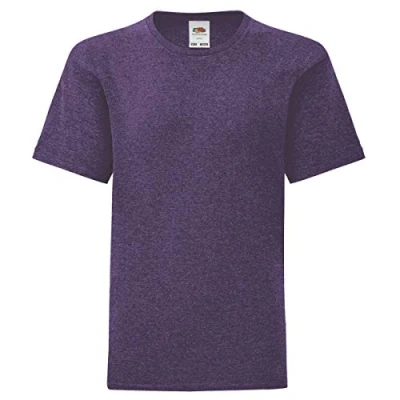 Afbeelding van Fruit of the Loom Kids Iconic T Shirt, Violett Meliert, 128