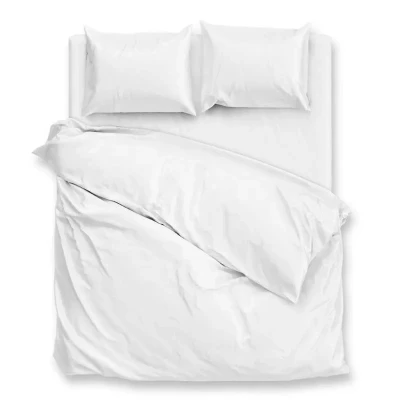 Afbeelding van Zohome Dekbedovertrek Percalle Deken Dekbed White 100% Katoen Perkal Uni 240x220 + 2 slopen 60/70 cm