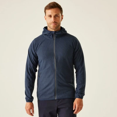 Afbeelding van Regatta Navigate Hooded Full Zip Fleece RG690 NAVY/SEAL GREY
