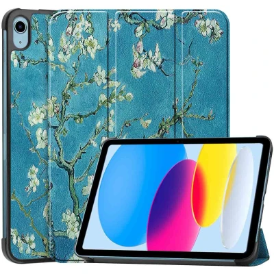 Afbeelding van iMoshion Tablet Hoes Geschikt voor iPad 10 (2022) 10.9 inch Design Trifold Bookcase Meerkleurig /Green Plant