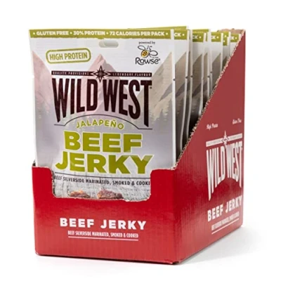 Afbeelding van Wild West Jerky High Protein rundvlees, Protein, 16 zakjes van 25 g