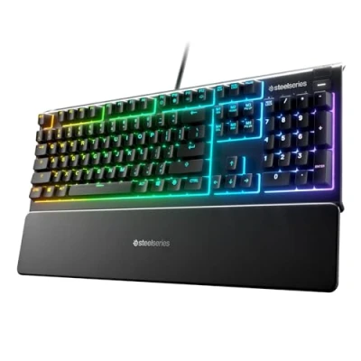 Afbeelding van SteelSeries Apex 3 Gaming toetsenbord, 10 zone RGB verlichting, premium magnetische handsteun, Engelse QWERTY lay out