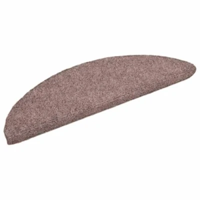 Image de vidaXL Tapis d&#039;escalier auto adhésif poinçon aiguilleté 15 pcs crème132690