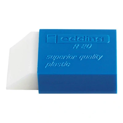 Image de Gomme Edding R20 Plastique 45x 24x10mm Blanc Fourreau Bleu