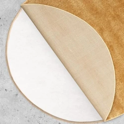 Afbeelding van LILENO HOME Antislipmat [160 cm rond] van fijn vlies Op maat te snijden Universele ondermat