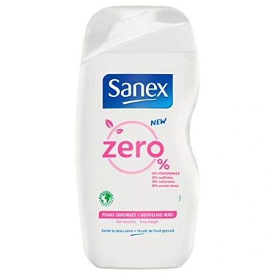 Afbeelding van Sanex Douchegel Zero % Hypoallergenic Voor de Gevoelige Huid 6 x 500 ml