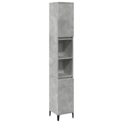 Image de vidaXL Armoire de salle bain gris béton 30x30x190 cm857104