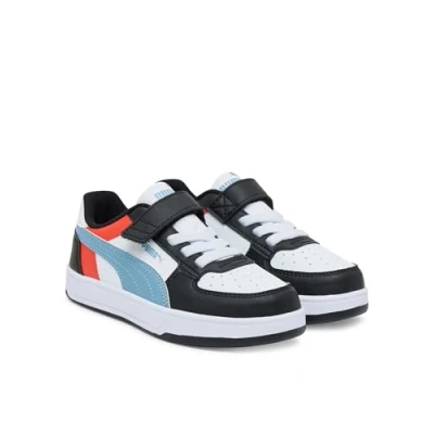 Image de PUMA Baskets unisexes Caven 2.0 Block Ac+ Ps pour enfant, Blanc Cool Blue Black, 34 EU