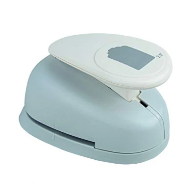 Afbeelding van Rayher perforator motief label + decoratieve rand 3,5 x 2,3 cm (1 ½ inch) grijs, 69093000