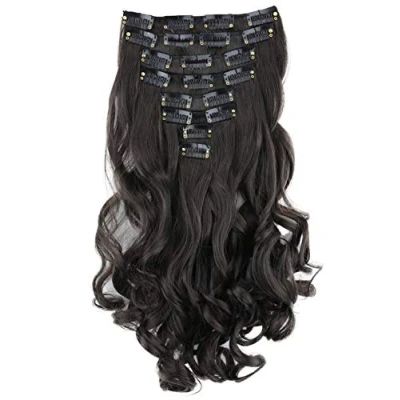 Afbeelding van PRETTYSHOP XXL haarverlenging, 35 cm, 8 delig, golvend, blond mix CES204 1