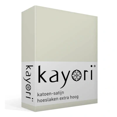 Afbeelding van Kayori Edo hoeslaken katoensatijn Champagne 90/220 (Kleur: Champagne)