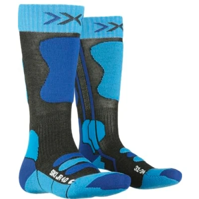 Afbeelding van X socks Skisokken Junior Polyamide Antraciet/blauw Mt 27 30