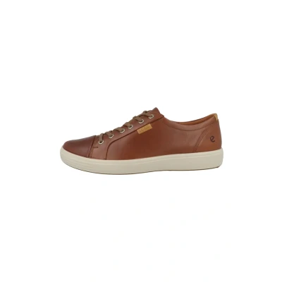 Afbeelding van ECCO SOFT 7 LACE UP Sneakers laag, Heren, Maat: 41, Cognac Leer