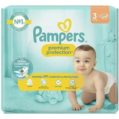 Afbeelding van Pampers Premium Protection Luiers Maat 3 6 10 KG 29 stuks