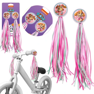 Afbeelding van Paw Patrol Skye Liberty Decoratieve linten SLINGERS voor sturen van fietsen, steps kinderen 2 stuks