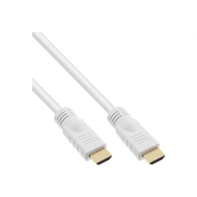 Image de InLine High Speed Câble HDMI avec Ethernet mâle pour 7.5 m triple blindage blanc moulé, support 4K