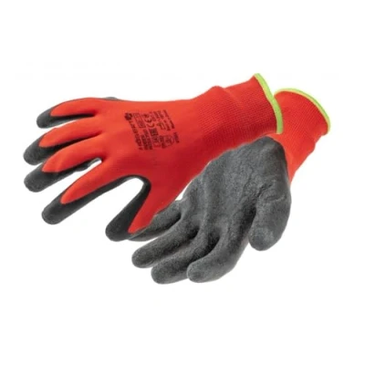 Afbeelding van Högert Technik Roder beschermende handschoenen met latexcoating, maat 8, hoge slijtvastheid, flexibele grip, ideaal voor nauwkeurige montage en onderhoudswerkzaamheden