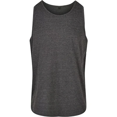 Afbeelding van Herentanktop &#039;Basic&#039; met ronde hals Charcoal L